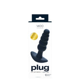 Rechargeable Anal Plug Vibrator with 10 Modes Black Pearl Butt Plugs - Vibrating